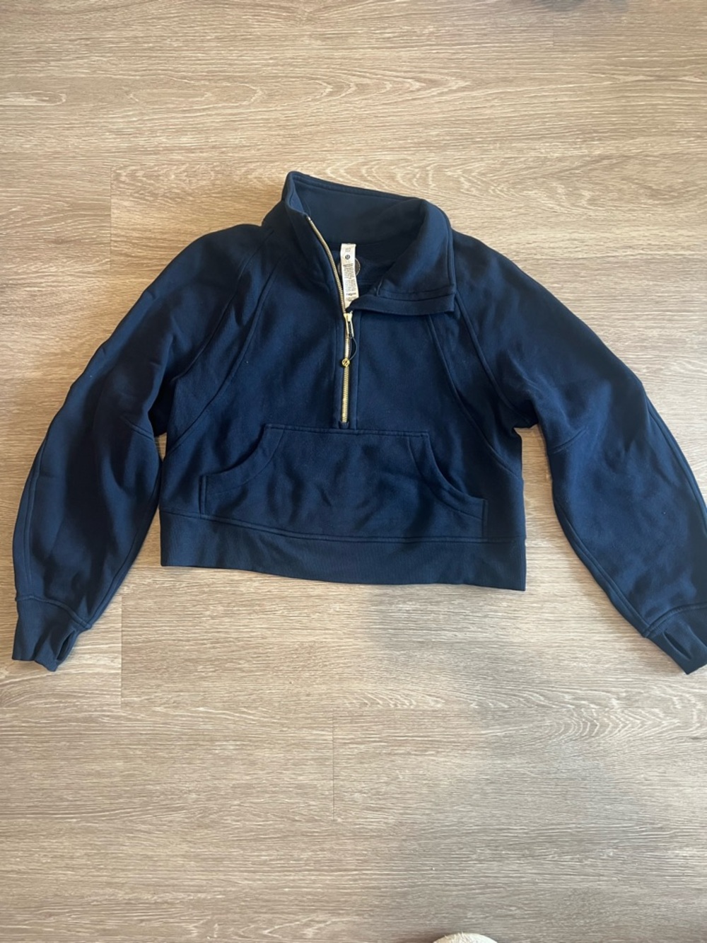 Lululemon cropped funnel neck half zip scuba